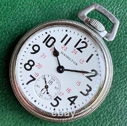 1945 Hamilton 992B 16S U. S. ORD Dept. WWII Military 24 Hour Dial Pocket Watch