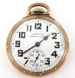 1945 Hamilton 992b 16s 21j 6 Adjusts Railway Special 10k Gf Pocket Watch