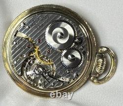 1946 Hamilton Grd 992B Mod 5 16s 21j RR Grade Pocket Watch Canadian Dial GF Case