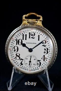1946 Hamilton Rare 2 Tone Cased 992B Model 5 16s 21J Pocket Watch Not Running