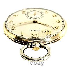 1946 Vintage Hamilton 17 Jewel Model 917 10k Gold Filled Pocket Watch Runs