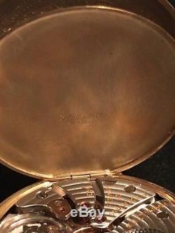 1947 14K Yellow Gold Hamilton Open Face Pocket Watch Gr 923 10S 23 Jewel