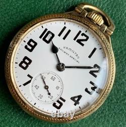 1948 Hamilton 992B Railway Special 16S 21 Jewels Pocket Watch Serviced