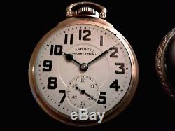 1948 Hamilton Railway 992B Special PocketWatch withFOB. JUST SERVICED