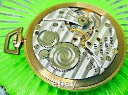 1949 HAMILTON 917 Pocket Watch 14K Gold Filled Case SERVICED