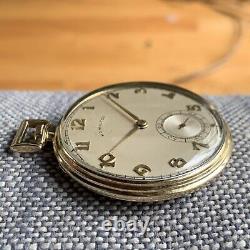1949 Hamilton Grade 917 Arabic Dial 14K Gold Filled Pocket Watch 10S, 17 Jewels
