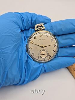 1949 Men's 917 HAMILTON 17j 10s Pocket Watch Wadsworth 14kt Gold Filled Case