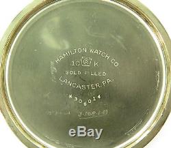 1950 Hamilton 992b 21j 16s 6adjusts Rrgrade Montgomery Dial 10k Gf Pocket Watch