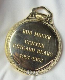 1950 Hamilton Grd 992B Mod 5 16s 21j RG Pocket Watch withChicago Bears Bob Moser