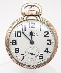 1950 Hamilton Railway Special Model A Pocket Watch 992B Gold Filled Railroad Grd