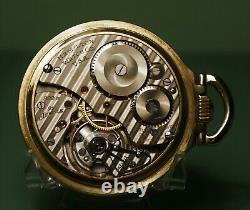 1950s era 16s Hamilton 992B 21J railroad pocket watch in RR Model 16 RGP Case