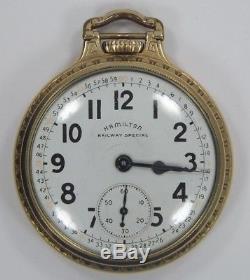 1951 Hamilton 992b 21 Jewel Railroad Pocket Watch (t1113)