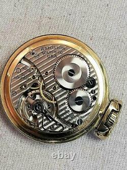 1951 Hamilton Pocket Watch 21 J Grade 992b 16s Model 5 Works C296