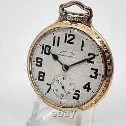 1952 Hamilton 992B RAILROAD GRADE 16s 21j Gold Filled Pocket Watch