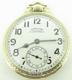 1962 Hamilton 23 Jewel G/F OF Railroad Special 950B Pocket Watch Bar Over Crown
