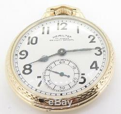 1962 Hamilton 23 Jewel G/F OF Railroad Special 950B Pocket Watch Bar Over Crown