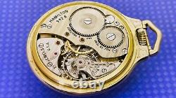1968 Minty Hamilton 992B RR Pocket Watch 21j. 16s. Monty Dial BOC Case SERVICED