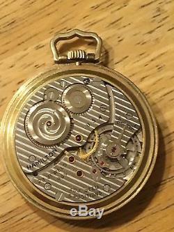 1972 GOLD Karat HAMILTON 23 JEWEL Pocket Watch