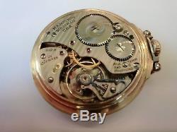 21 Jewel 10K Gold Filled Pocket Watch Hamilton 992B Railway Special