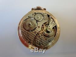 21 Jewel 10K Gold Filled Pocket Watch Hamilton 992B Railway Special