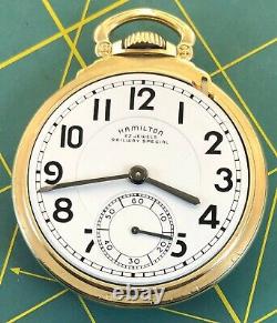 253 Hamilton 950B Gold Filled 23 jewel pocket watch. POCKET WATCH Running