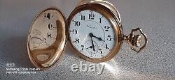 3 Star Rare Antique Hamilton 965 Railroad Grade Hunter Pocket Watchkeeps Time