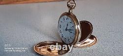 3 Star Rare Antique Hamilton 965 Railroad Grade Hunter Pocket Watchkeeps Time