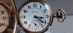 3 Star Rare Antique Hamilton 965 Railroad Grade Hunter Pocket Watchkeeps Time