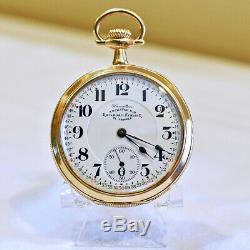 3-star Hamilton 992 21j Adj For Rr Service Dial Of Pocket Watch C. 1913 -early#