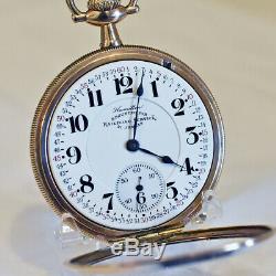 3-star Hamilton 992 21j Adj For Rr Service Dial Of Pocket Watch C. 1913 -early#