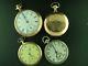 4 Pocket Watches 3 Running All Need Tlc 2 Hamilton 1 Elgin 1 American Waltham