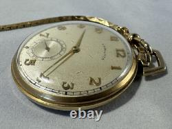 917 HAMILTON 17j Pocket Watch Wadsworth 14kt Gold Filled Working withChain+Knife