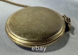 917 HAMILTON 17j Pocket Watch Wadsworth 14kt Gold Filled Working withChain+Knife