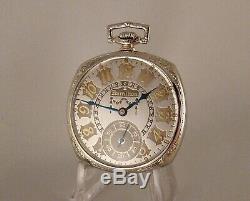 96 YEARS OLD HAMILTON 922 23j 14k GOLD FILLED OPEN FACE 12s GREAT POCKET WATCH
