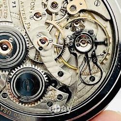 AMAZING 1933 Hamilton 12S 23J Grade 922 Display Clear Back Pocket Watch Runs