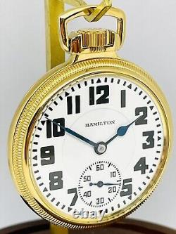 AMAZING 1934 Hamilton 16S 21J Grade 992E Clear Back Mainliner Pocket Watch