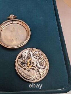 ANTIQUE HAMILTON 910 17 JEWEL 12 SIZE POCKET WATCH To Fix. Hands Move Freely