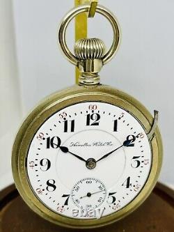 Amazing 1906 Hamilton 18S 2J Grade 940 Railroad Pocket Watch Runs