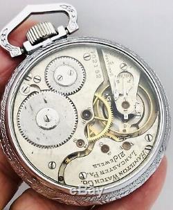 Amazing 1907 Hamilton 992 16S 21J Railroad Pocket Watch Salesman Case Accurate
