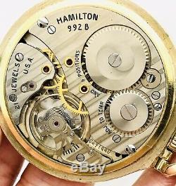 Amazing 1964 Hamilton 992B Railway Special 16S 21J Railroad Pocket Watch Service