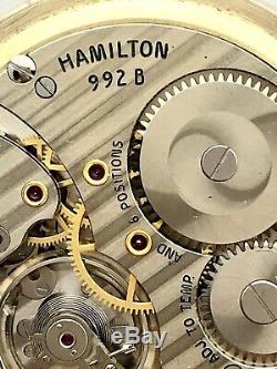 Amazing 1964 Hamilton 992B Railway Special 16S 21J Railroad Pocket Watch Service