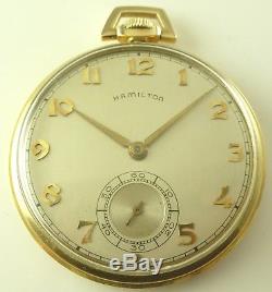 Antique 12 Size Hamilton Pocket Watch Grade 917 Excellent Gold-Filled Case