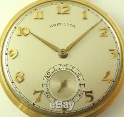 Antique 12 Size Hamilton Pocket Watch Grade 917 Excellent Gold-Filled Case