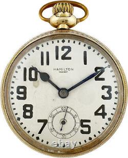 Antique 16 Size Hamilton 21 Jewel Mechanical Railroad Pocket Watch w RR Case