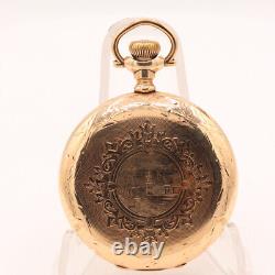 Antique 16S Hamilton Mechanical Hunter Pocket Watch 975 14k GF Fancy Guilloche