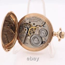 Antique 16S Hamilton Mechanical Hunter Pocket Watch 975 14k GF Fancy Guilloche