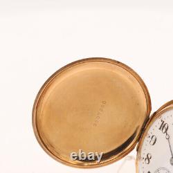 Antique 16S Hamilton Mechanical Hunter Pocket Watch 975 14k GF Fancy Guilloche