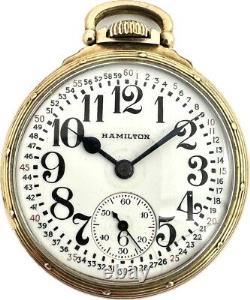 Antique 16S Hamilton Montgomery Model A Case Railroad Pocket Watch 992B 10k GF