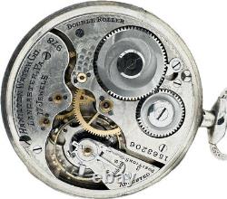 Antique 16S Hamilton Pinstripe Mechanical Pocket Watch Grade 978 Chrome Plated