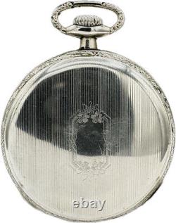 Antique 16S Hamilton Pinstripe Mechanical Pocket Watch Grade 978 Chrome Plated